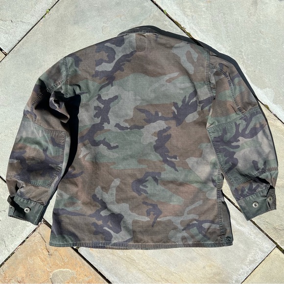 Overyed Camo Y2K Ripstop Military Cargo Shirt Jacket - Picture 3 of 11